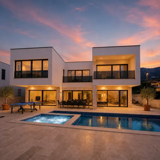 BookNoFees: Vila „Just be Light” · 5 dormitoare · Piscină · Jacuzzi · 303 m² – Kaštel Stari