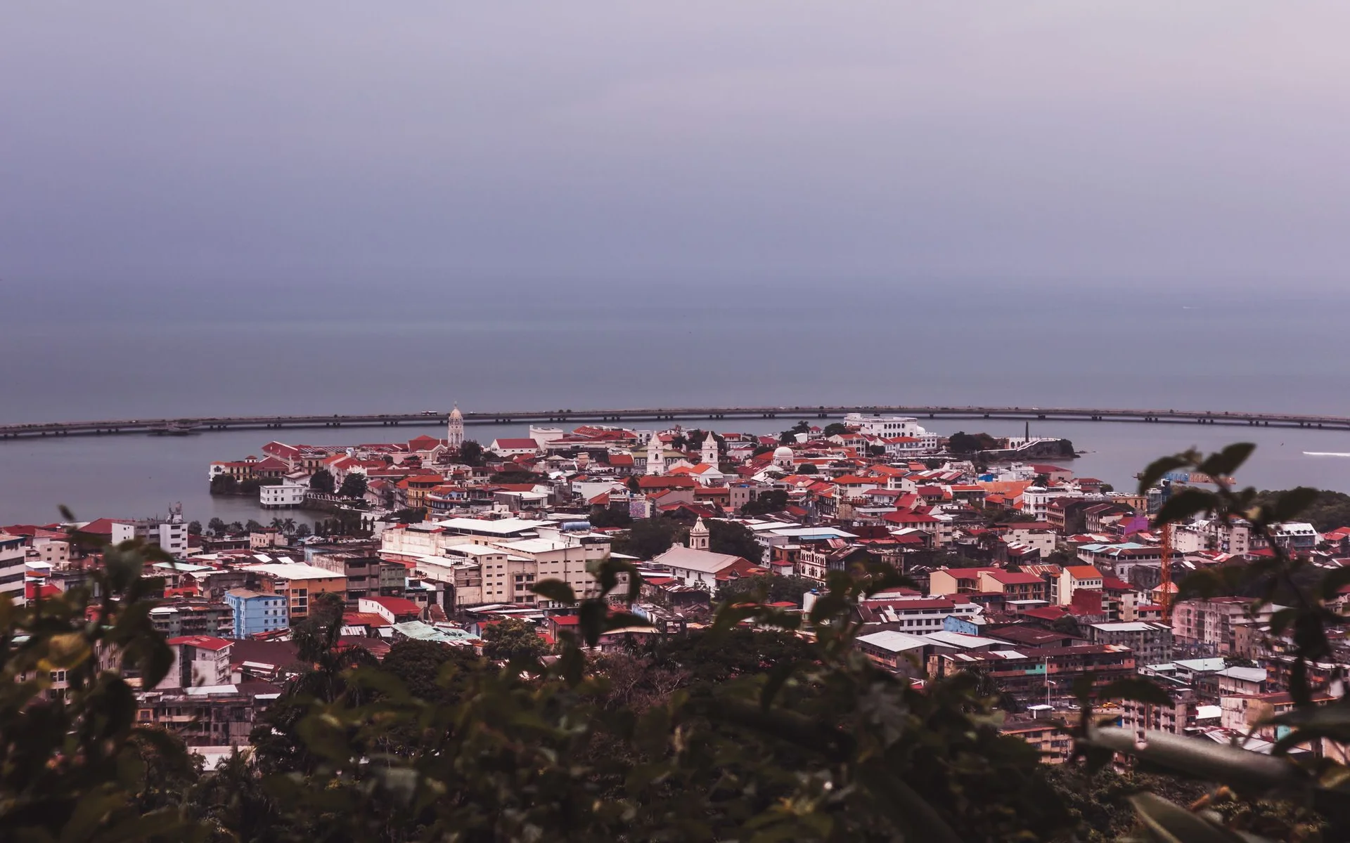Vedere aeriană a cartierului Casco Viejo de pe coasta Panama