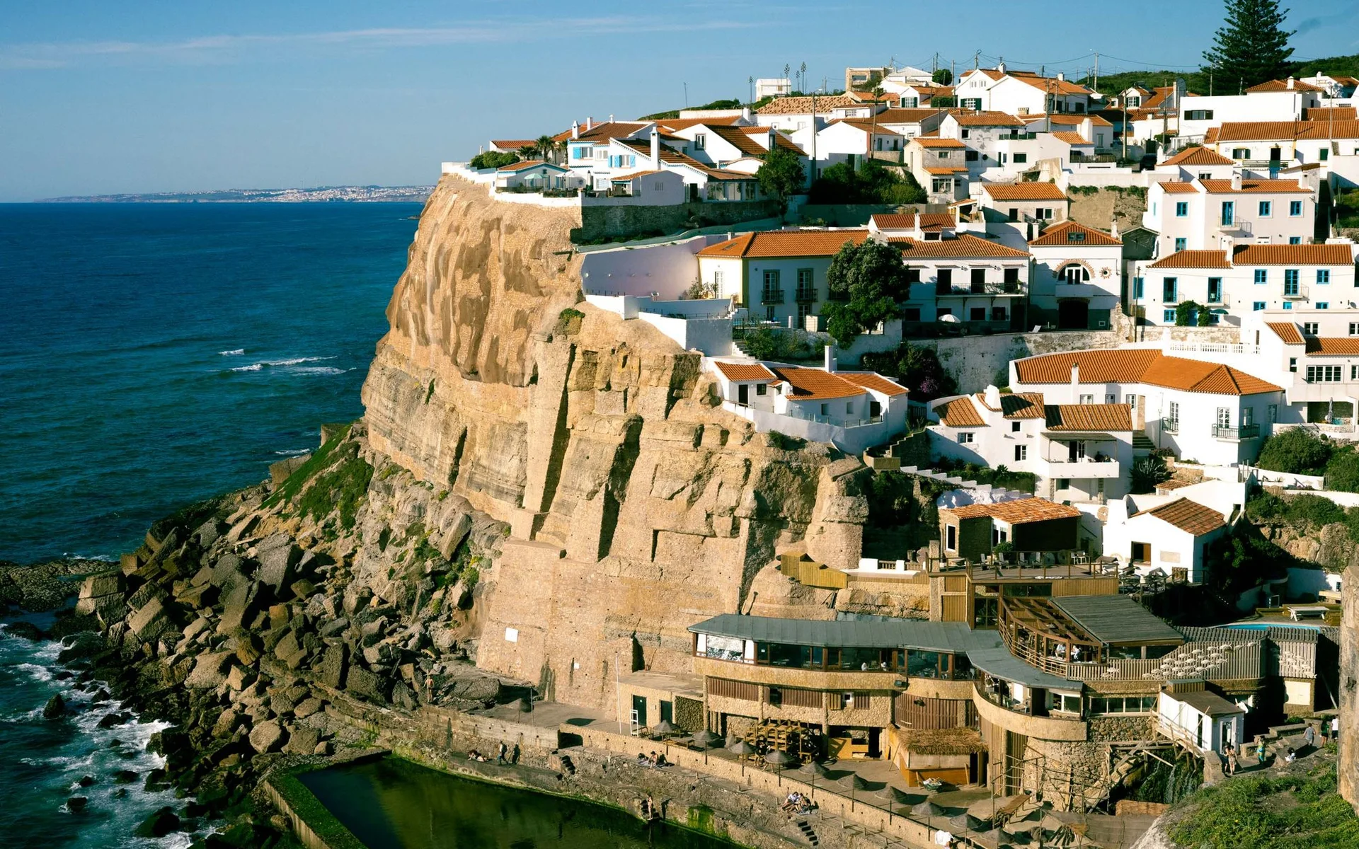 White Houses Along the Atlantic Coast Near Sintra